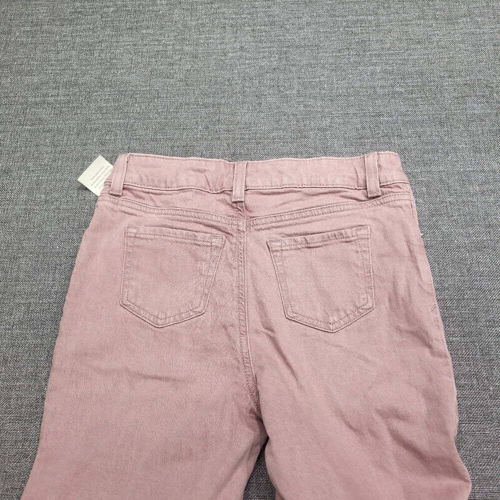 Girls Stretchy Button Fly Flare Jeans - Cat & Jack Pink Size 14